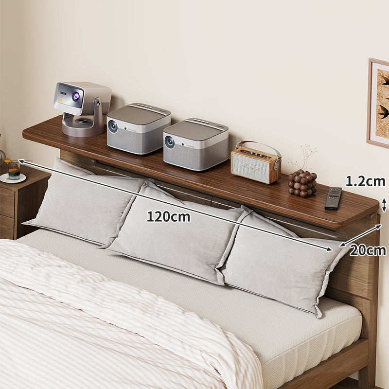 Slim Floating Kopfteil Nachttischregal mit ultra-dünnem Profil und abgerundeten Ecken