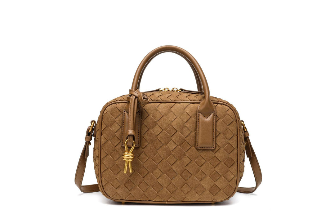 Texturierte Leder Boutique-Handtasche Karnz
