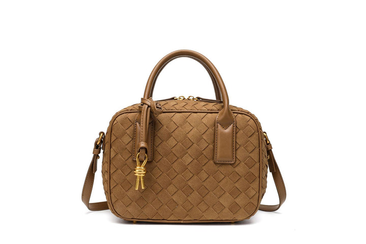 Texturierte Leder Boutique-Handtasche Karnz