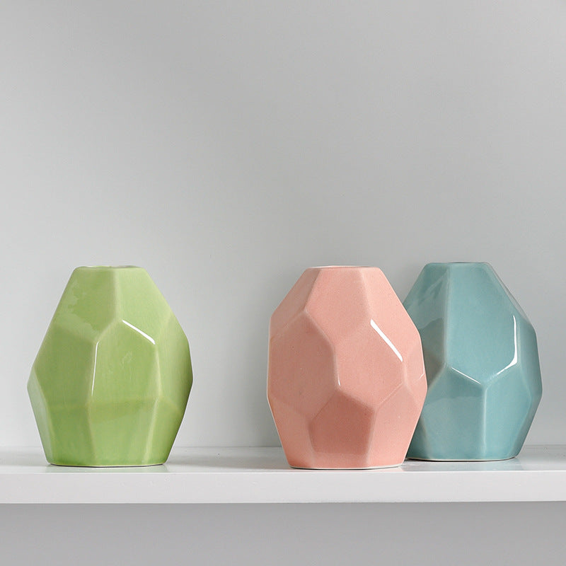 Geometrische Moderne Keramische Vase Karnz