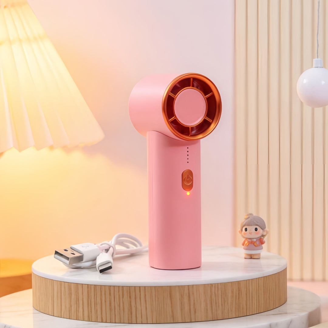 Damen Tragbarer Handventilator mit USB-C-Ladefunktion und leistungsstarkem Luftstrom Karnz