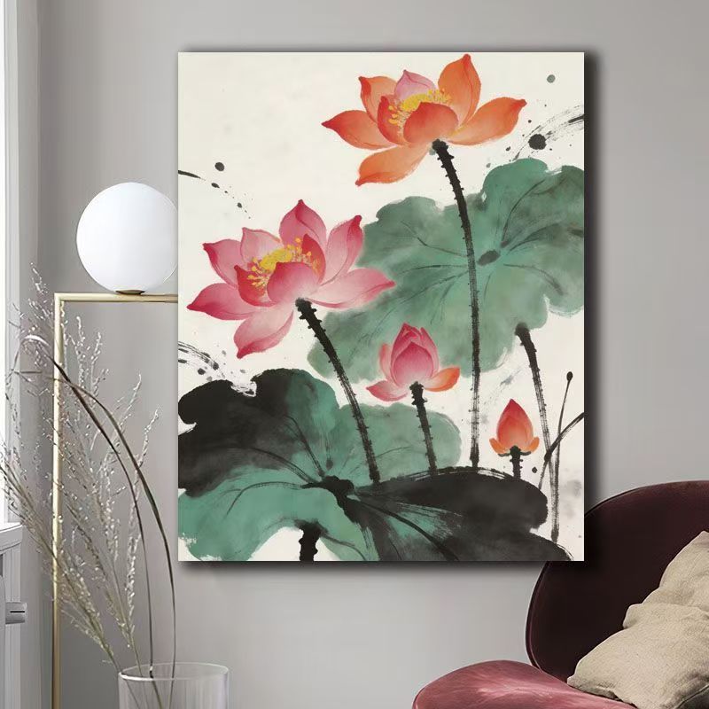 Elegante Blumige Leinwandkunst Karnz