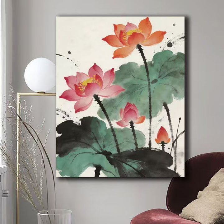 Elegante Blumige Leinwandkunst Karnz