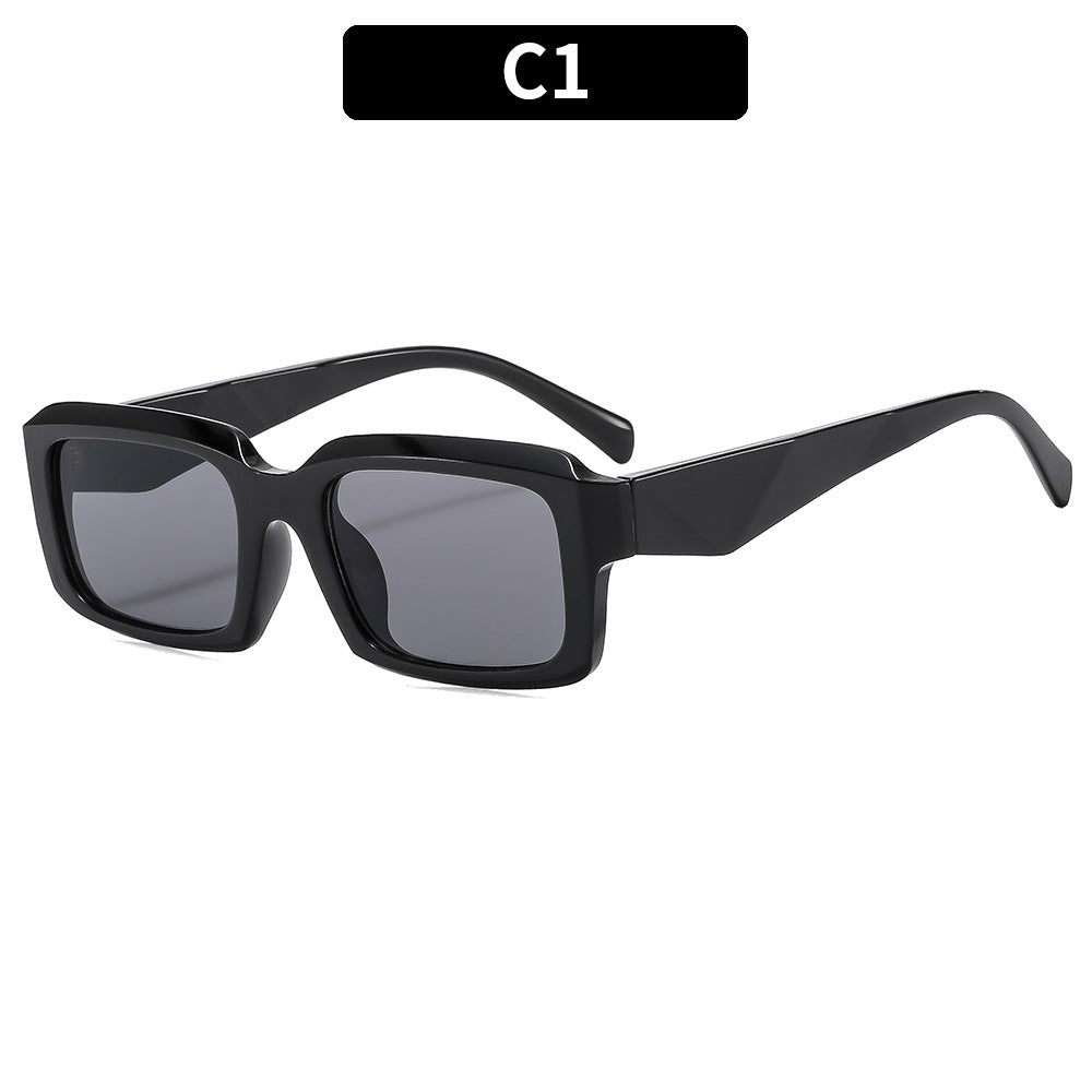 Fette rechteckige Rahmen-Sonnenbrille