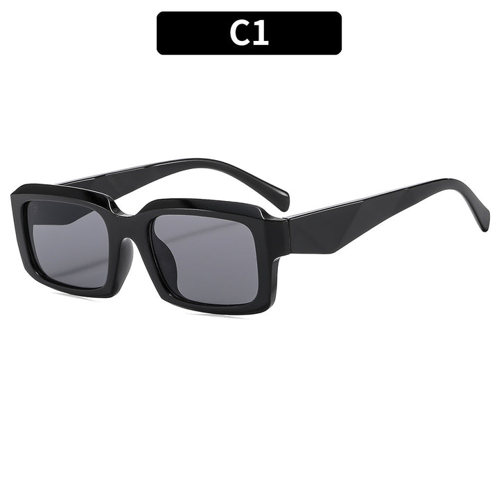 Fette rechteckige Rahmen-Sonnenbrille