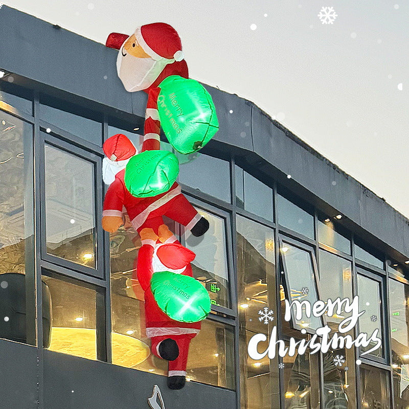 Lustige Weihnachtsmann Kletterfigur Karnz
