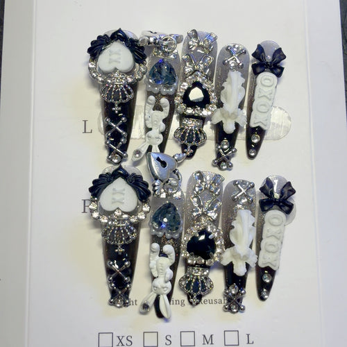 Dekorative 3D Nagelkunst Clips
