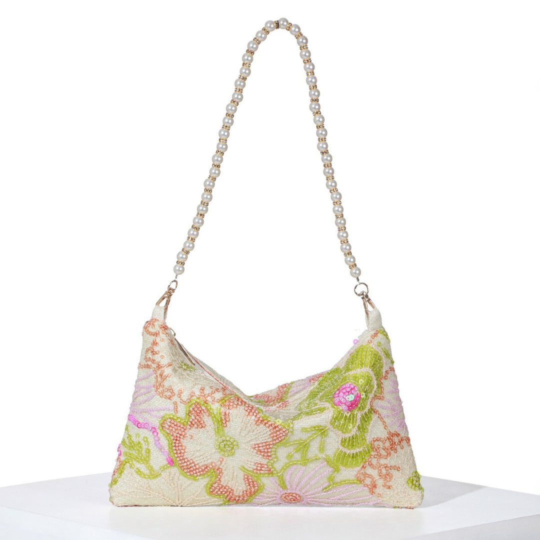 Blumengeschmückte Abendhandtasche