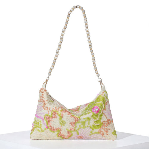 Blumengeschmückte Abendhandtasche