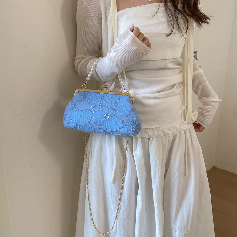 Elegante Perlen Abendtasche