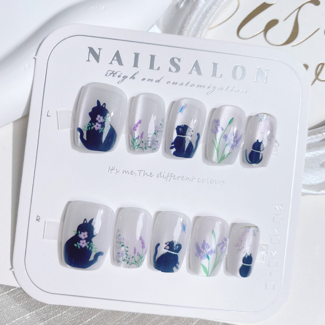 Kat-Themen Dekorative Druck-Nagelset