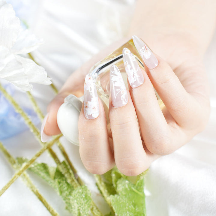 Blumendruck Press-On Nagelkunst Karnz