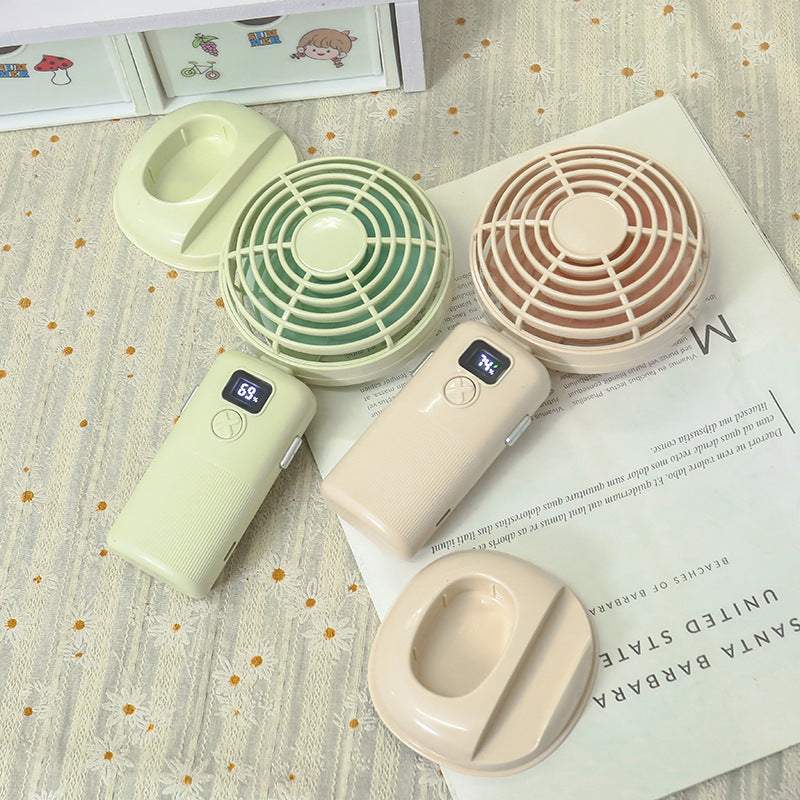 Damen Tragbarer Mini-Tischventilator mit digitaler Anzeige und USB-Ladefunktion Karnz