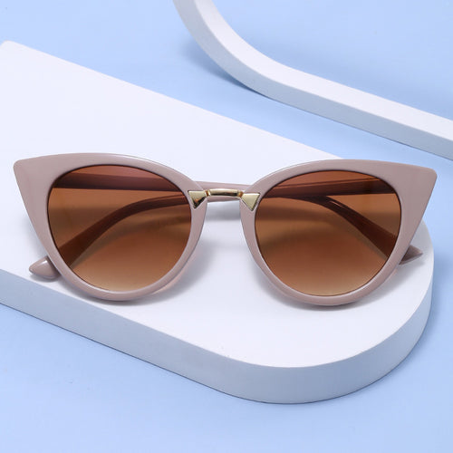Damen Cat-Eye Sonnenbrille mit elegantem goldenen Detail Karnz