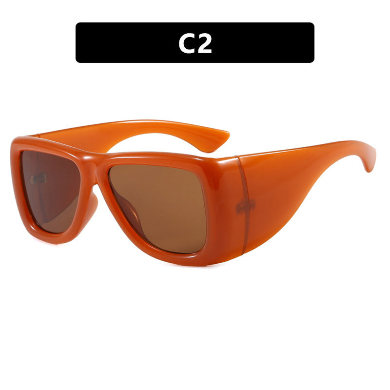Damen trendige oversized Sonnenbrille mit markantem Schildpatt-Design Karnz