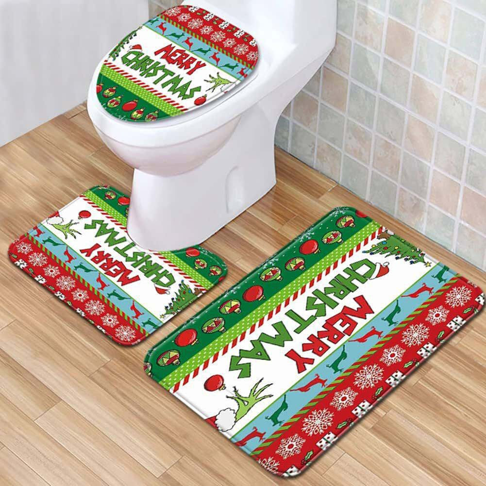 Weihnachts-Themen Badezimmermatte Set