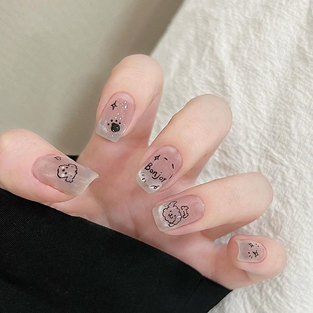 Kreatives Cartoon-Themen Press-On Nagelset Karnz