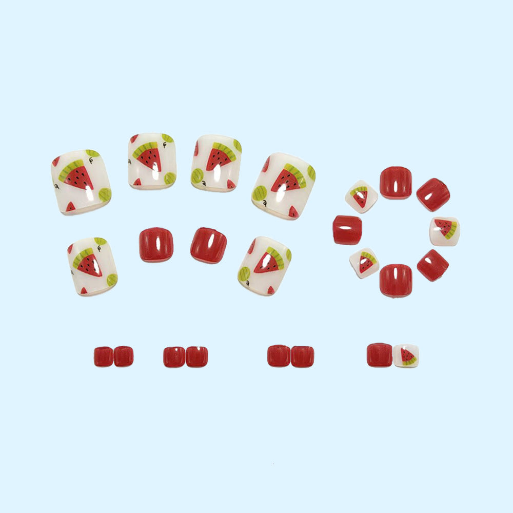 Kunstnägel mit Fruchtigem Wassermelonen-Design Karnz