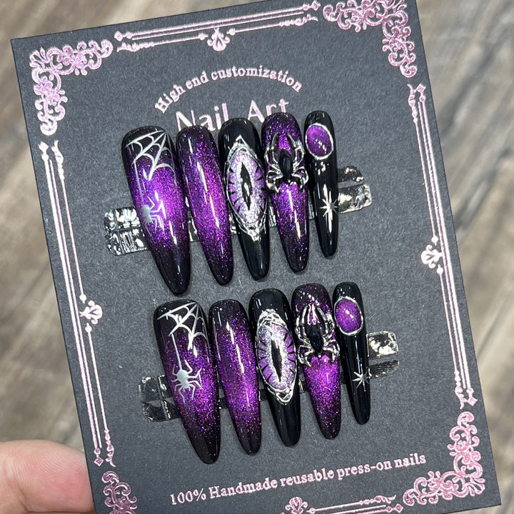 Wiederverwendbares Press-On Nagelset Karnz