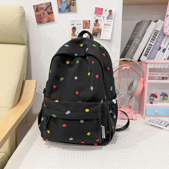 Stylische Mehrfarbige-Pünktchen-Rucksack Karnz