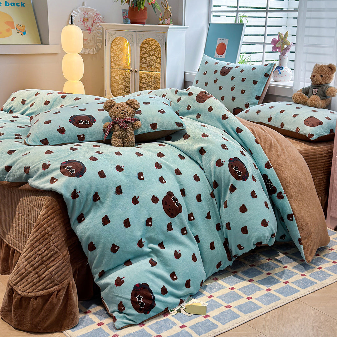 Gemütliches florales Bettwäsche-Set