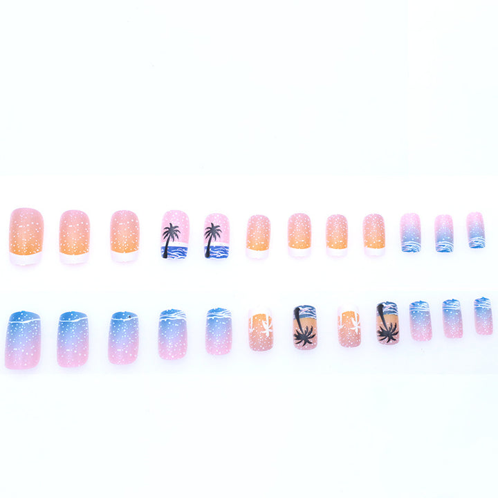 Künstlerisches sommerliches Acryl-Nägel-Design Karnz