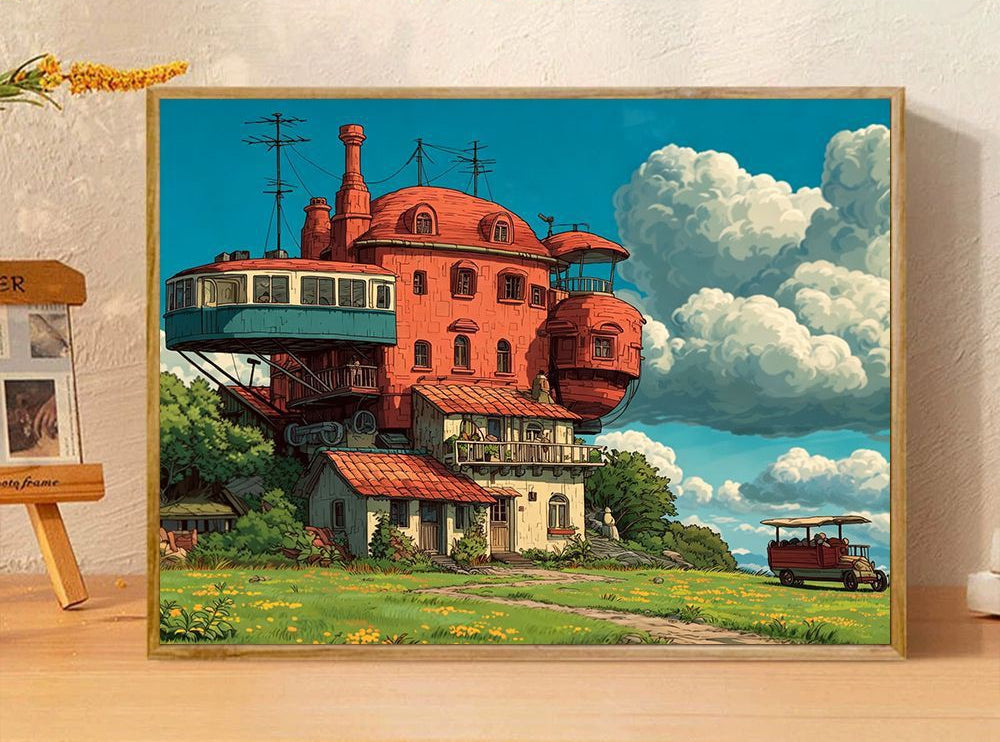 Verspielte Fantasieillustration Leinwandkunst Karnz