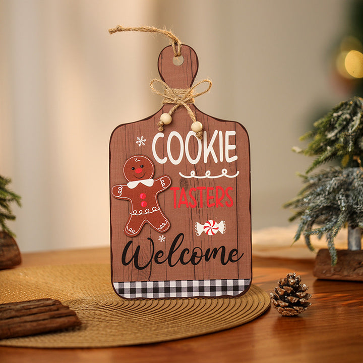 Dekoratives Weihnachtsplakat mit Weihnachtsplätzchen-Motiv Karnz