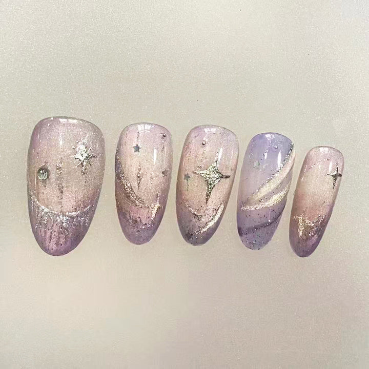 Glamouröse Gradient Press-On Nägel