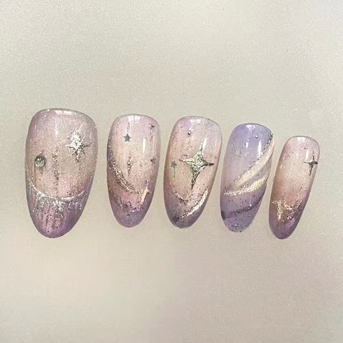 Glamouröse Gradient Press-On Nägel