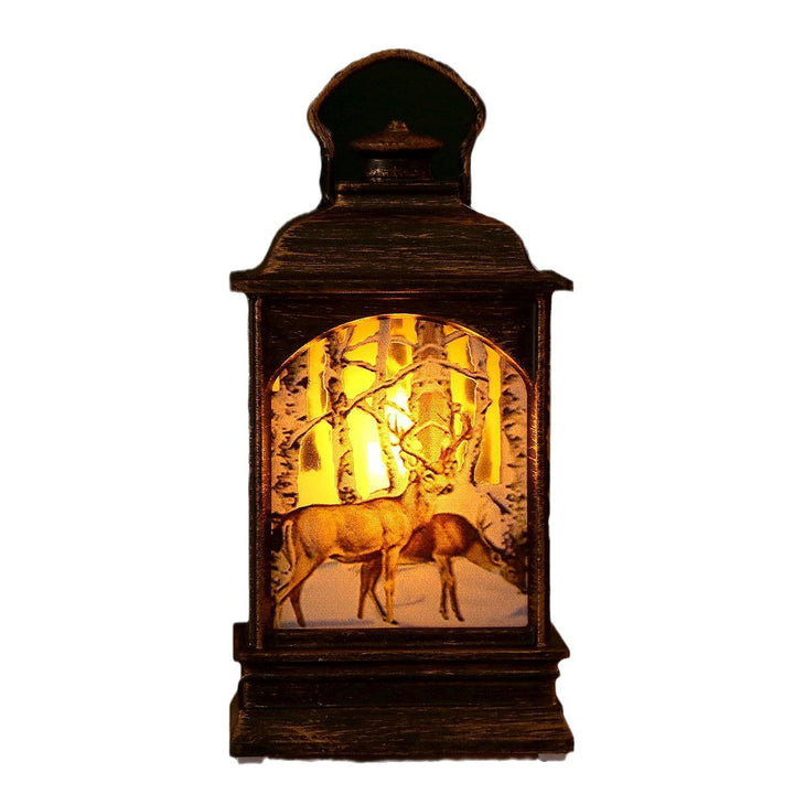 Nostalgische Weihnachtslaterne mit Santa-Motiv Karnz