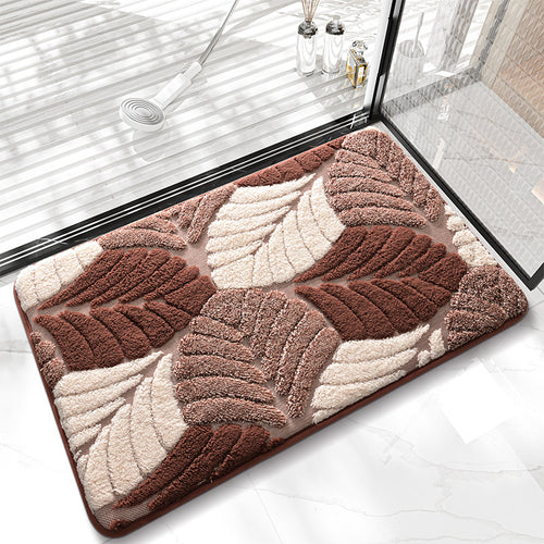 Strukturierte Blatt-Design Badematte