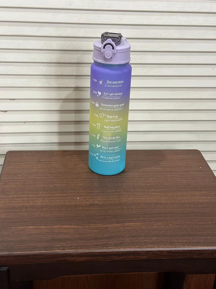 Damen Motivierende Wasserflasche mit Zeitmarkierungen Karnz