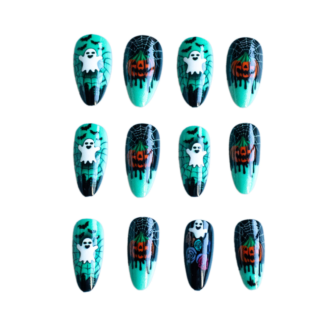Halloween-Themen Press-On Nagelkunst Karnz