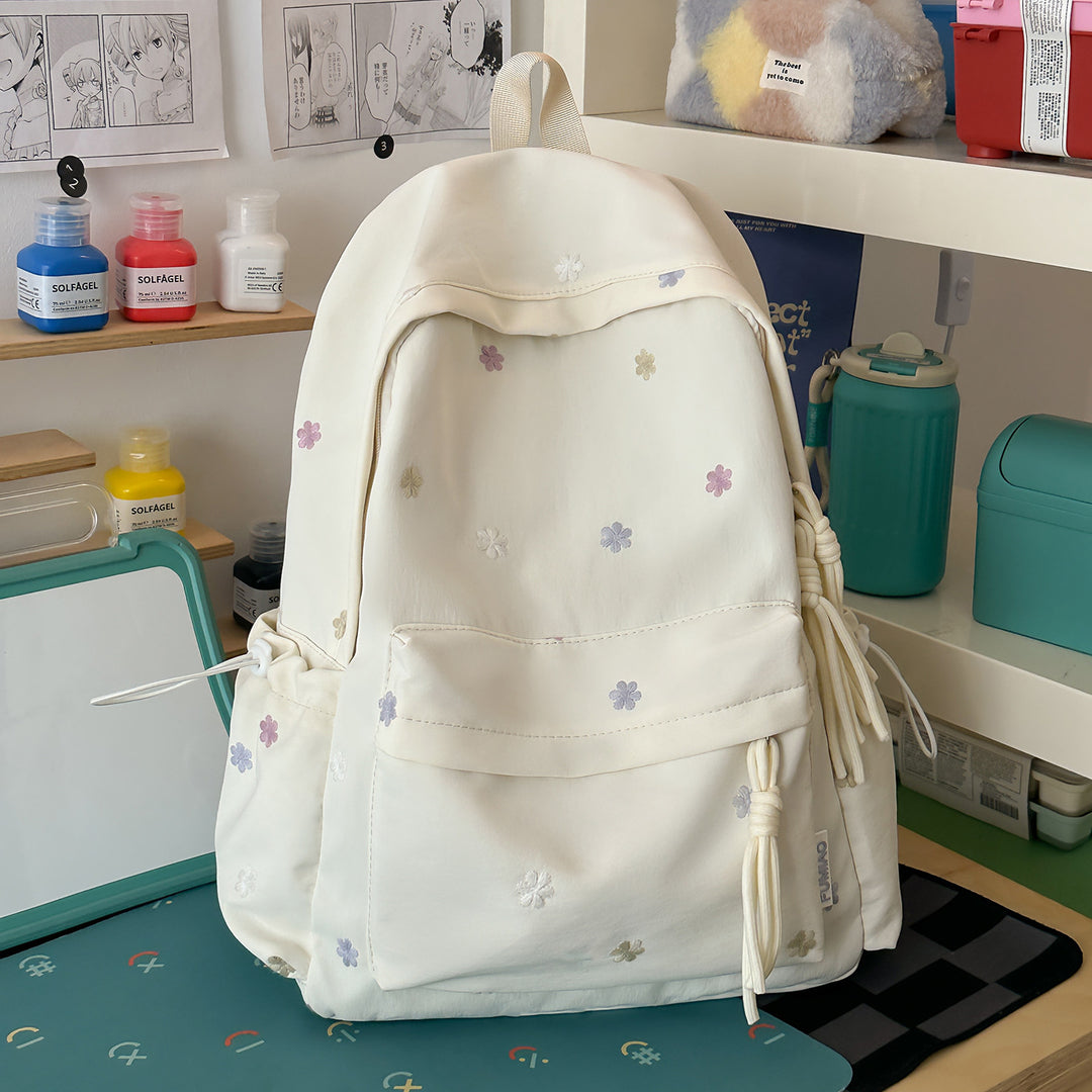Bestickter Blumenmuster-Rucksack Karnz