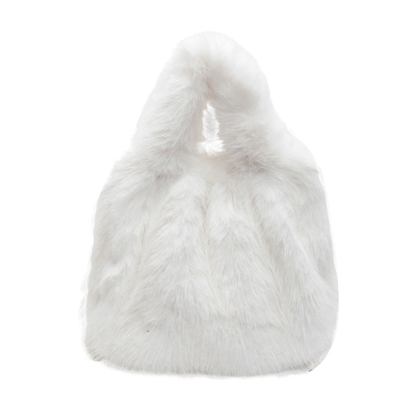 Luxuriöser Kunstfell Bucket Hat