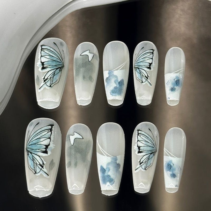 Künstlerisches Schmetterlingsdesign Press-On Nagel Set
