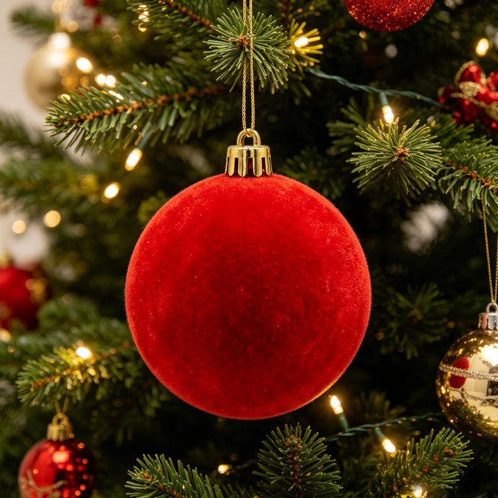 Elegante Samt Weihnachtsbaumkugel
