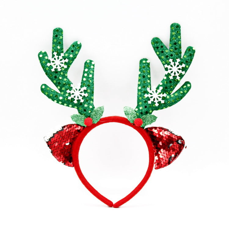 Festlicher Weihnachts-Haarreif mit lustigen Weihnachtsmannfiguren