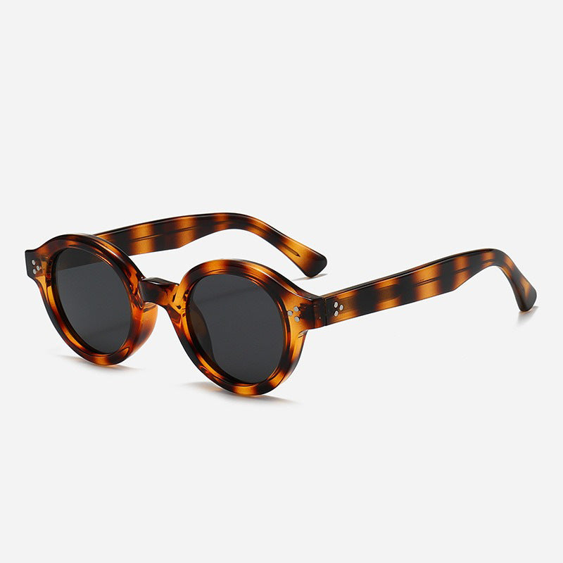 Damen Modische Rund-Sonnenbrille mit stilvollen Akzenten Karnz