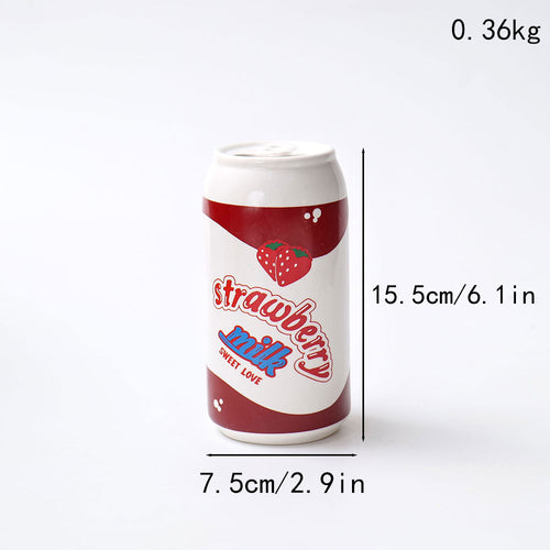 Neuheit Erdbeermilch Keramiktasse