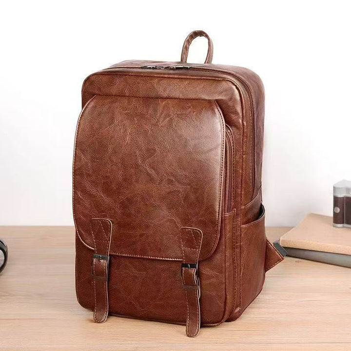Leder Laptop Rucksack Karnz
