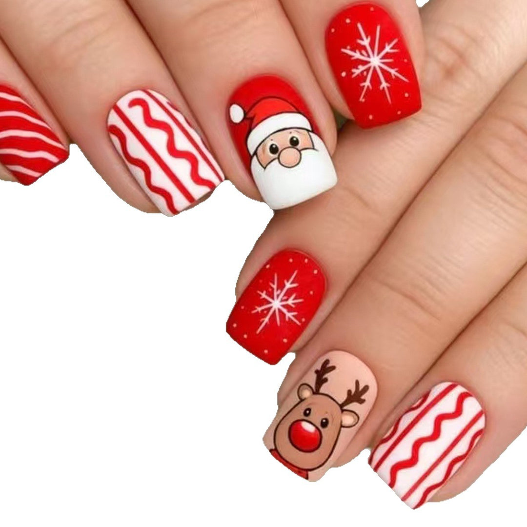 Kreative Weihnachtskunstnägel mit Festlichen Motiven Karnz