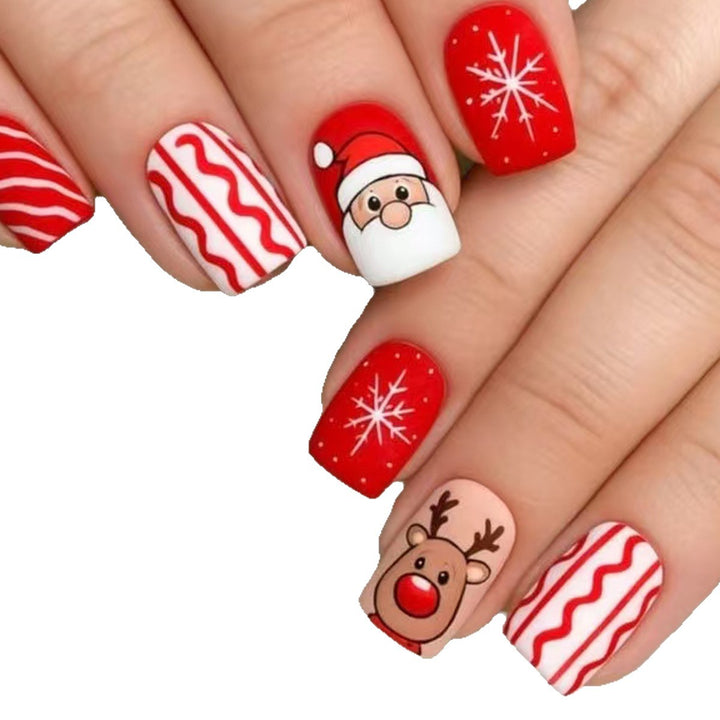 Kreative Weihnachtskunstnägel mit Festlichen Motiven Karnz