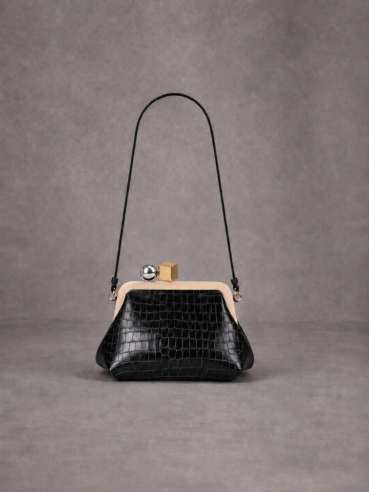 Elegante Krokodil-Effekt Handtasche
