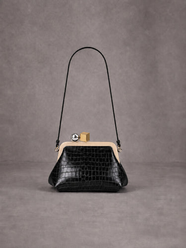 Elegante Krokodil-Effekt Handtasche