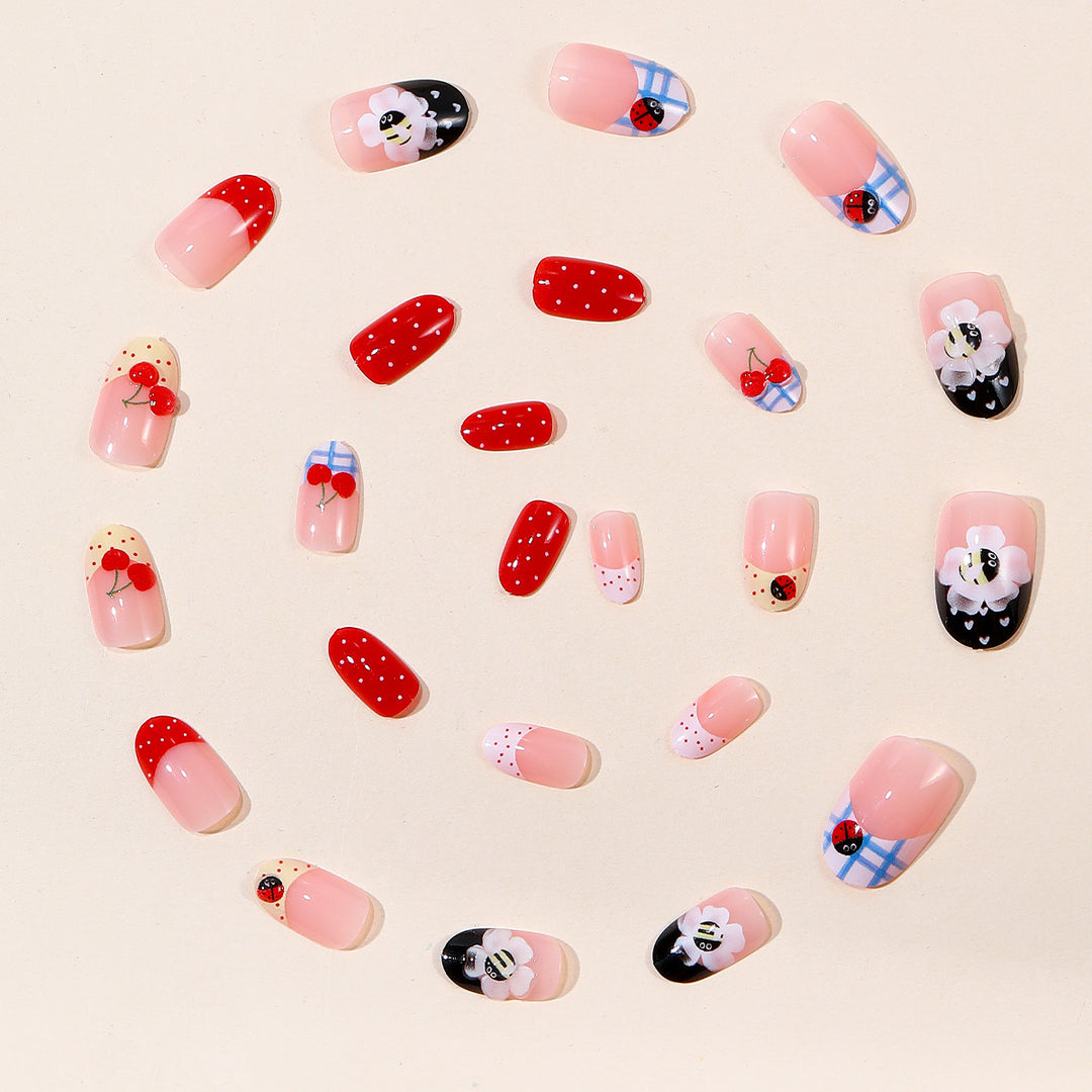 Dekoratives 3D Obst- und Insekten-Nagelkunst-Set Karnz