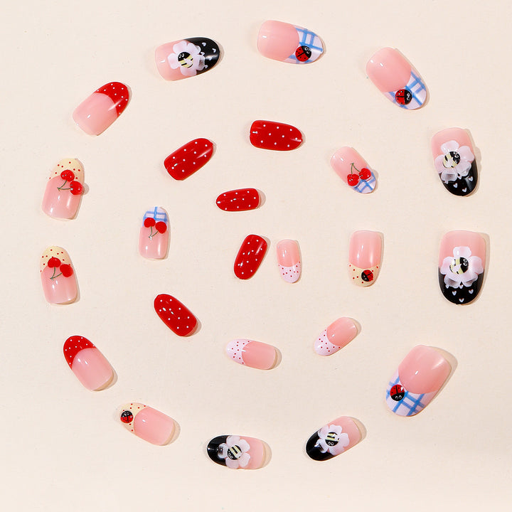 Dekoratives 3D Obst- und Insekten-Nagelkunst-Set Karnz