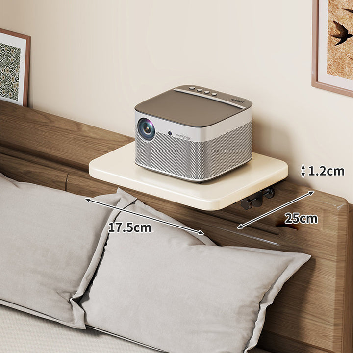 Slim Floating Kopfteil Nachttischregal mit ultra-dünnem Profil und abgerundeten Ecken