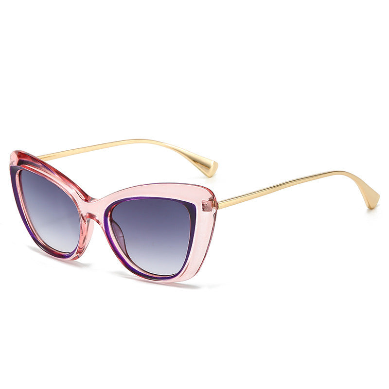 Damen Cat-Eye Sonnenbrille mit elegantem Metallrahmen Karnz